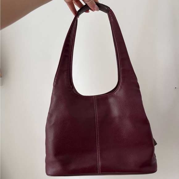 Nine West Handbags - Nine West Burgundy leather hobo bag